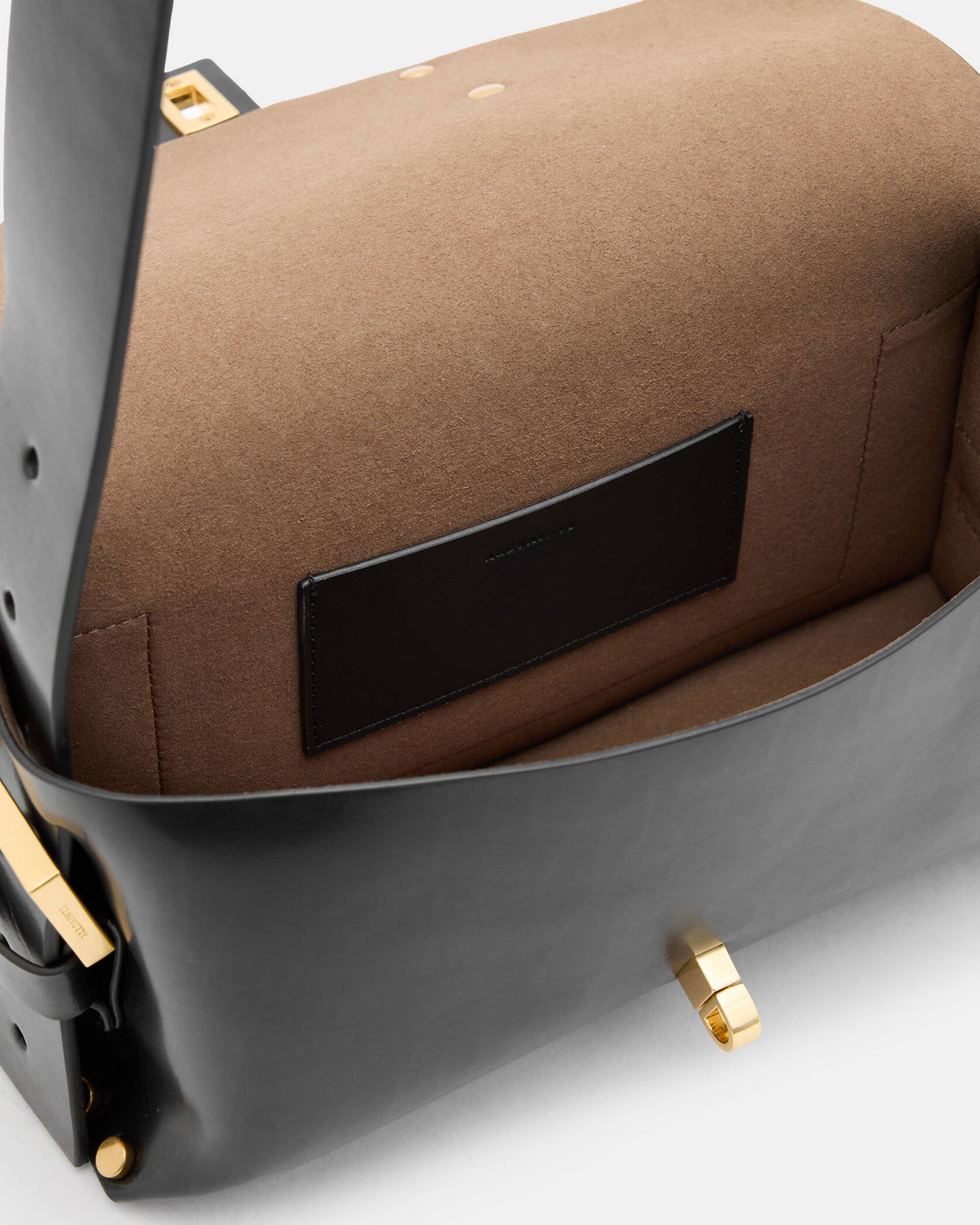 SLAY LOCK LEATHER SATCHEL BAG